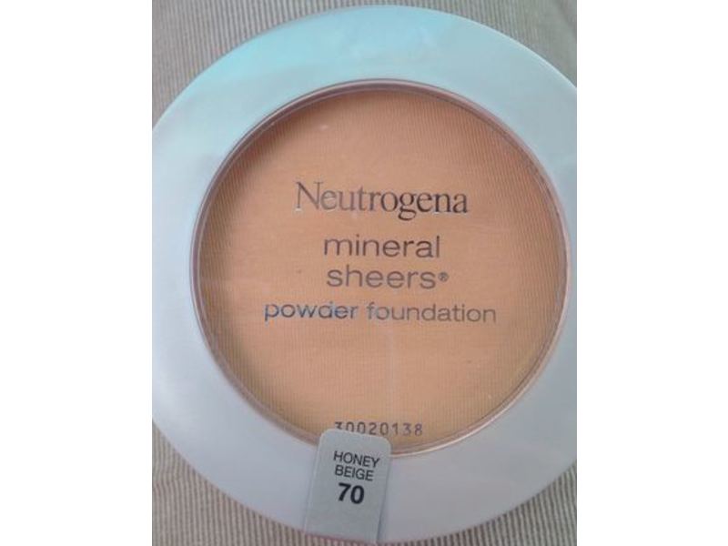 Neutrogena Mineral Sheers Powder Foundation, Honey Beige 70, 0.34 oz/9.6 g, Pack Of 2