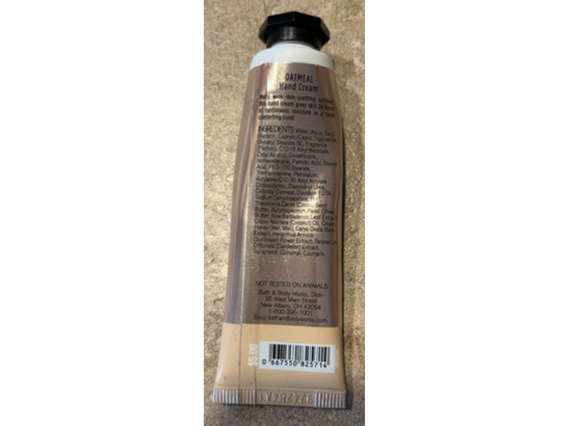 Bath & Body Works hand Cream, Oatmeal, 1 fl oz/29 mL