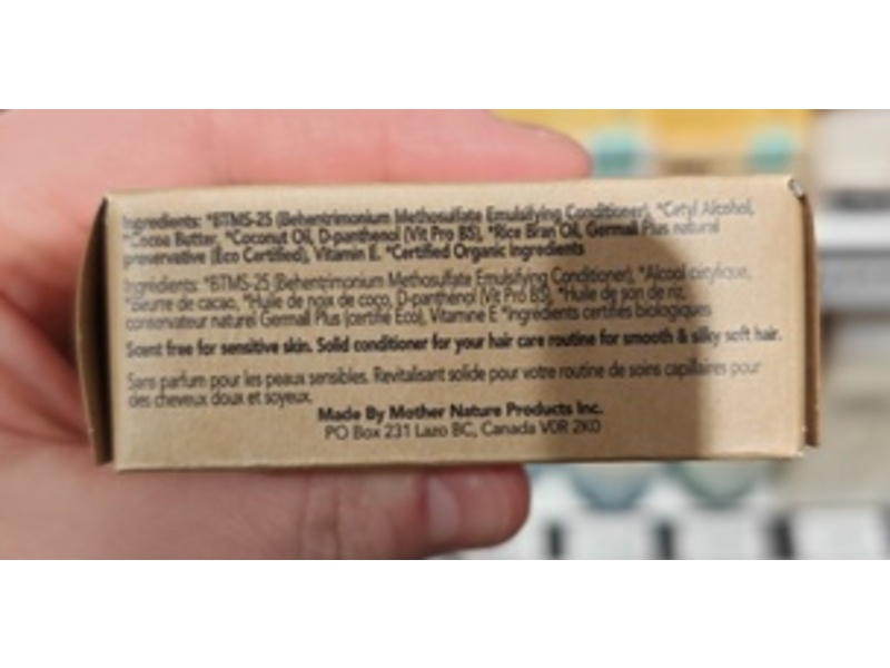 Made By Mother Nature Conditioner Bar, Cocoa Butter, 3.5 oz/100 g