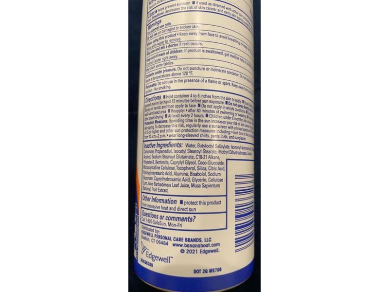 Banana Boat Sport Mineral Sunscreen Lotion Spray, SPF 50, 5 oz/142 g