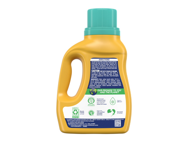 Arm & Hammer Sensitive Skin Plus Fresh Scent Liquid Laundry Detergent, 45 fl oz/1.33 L/32 loads