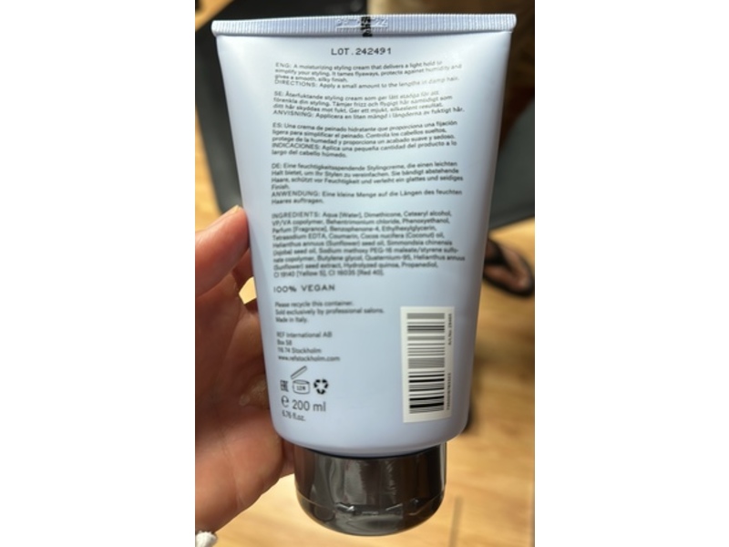 REF Stockholm Intense Hydrate Styling Cream, Organic Coconut Oil, 6.76 fl oz/200 mL