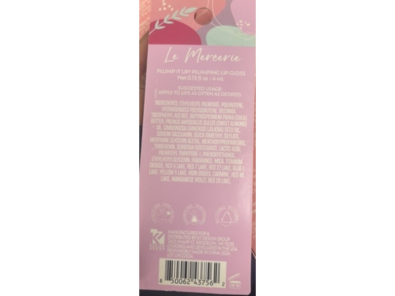 Le Mercerie Plumping Lip Gloss, 770, 13 fl oz/4 mL
