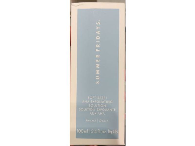 Summer Fridays Soft Reset Aha Exfoliating Solution, 3.4 fl oz/100 mL
