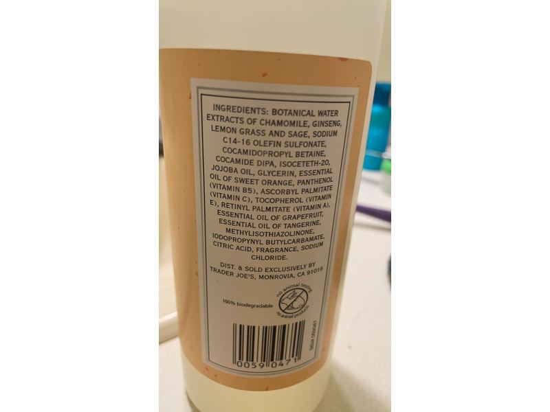 Trader Joe's Refresh Body Wash, Citrus 16 fl oz / 473 mL