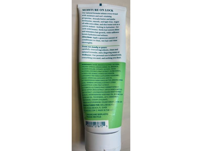 Wellnesse Enriching Conditioner, Wavy, Curly Hair, Coconut & Verbena Leaf, 8 oz/226 g