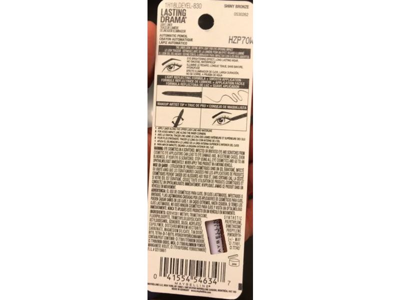 Maybelline New York Lasting Drama Light Eyeliner, #830 Shiny Bronze, 0.01 oz/2.80 ML