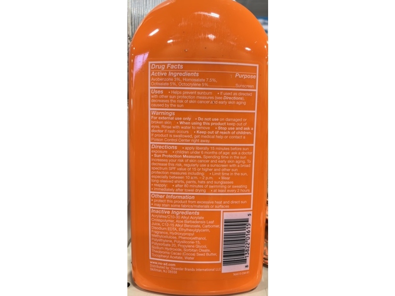 NO-AD Sun Care Sport Sunscreen Lotion, SPF 30, 16 fl oz/473 mL