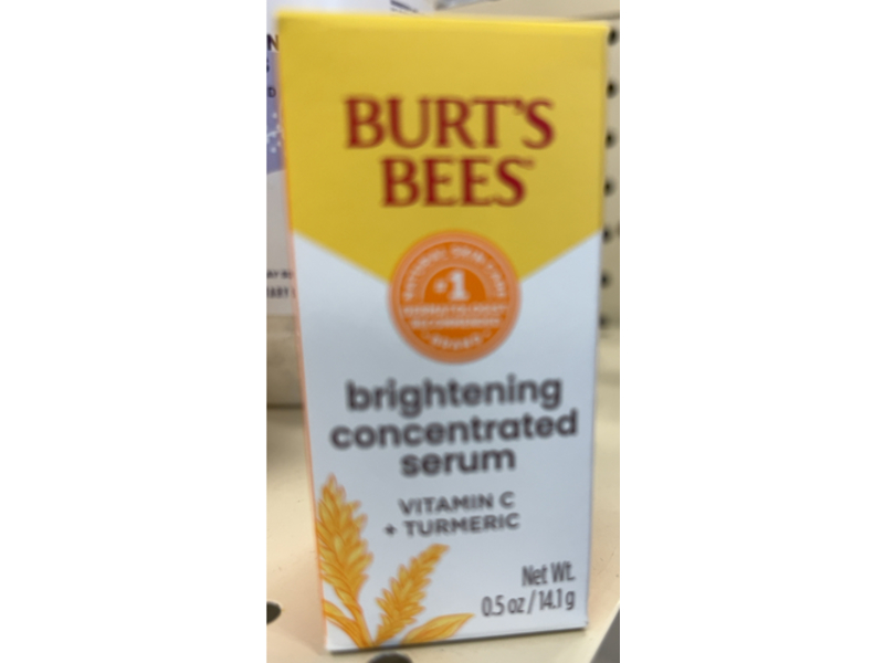 Burt's Bees Brightening Concentrated Serum, Vitamin C+Turmeric, 0.5 oz/14.1 g