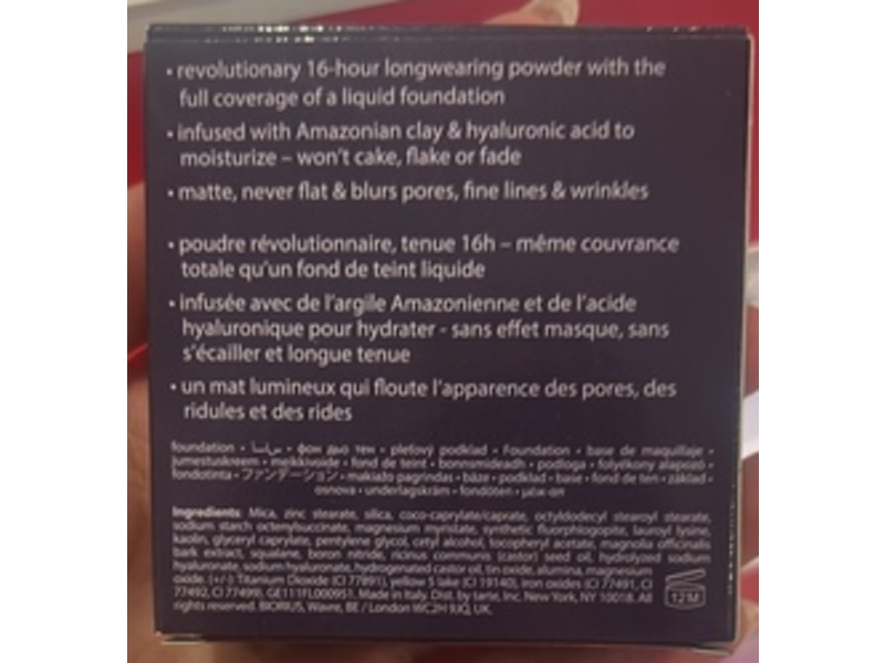 Tarte Amazonian Clay Blurring Powder Foundation, 42N Tan Neutral, 0.28 fl oz/8g