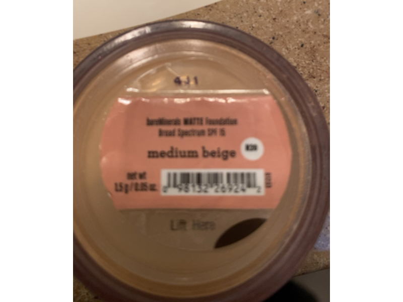 Bareminerals Matte Loose Powder Foundation, Medium Beige 12, 0.05 oz/1.5 g