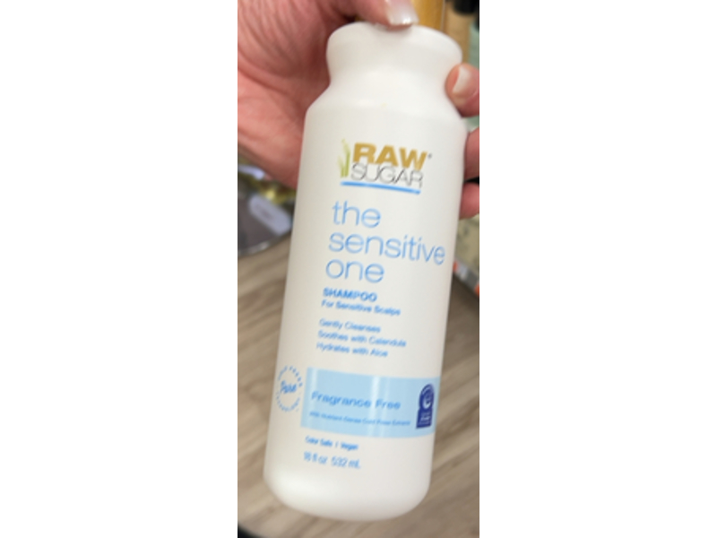 Raw Sugar The Sensitive One Shampoo, Fragrance Free, 18 fl oz/532 mL