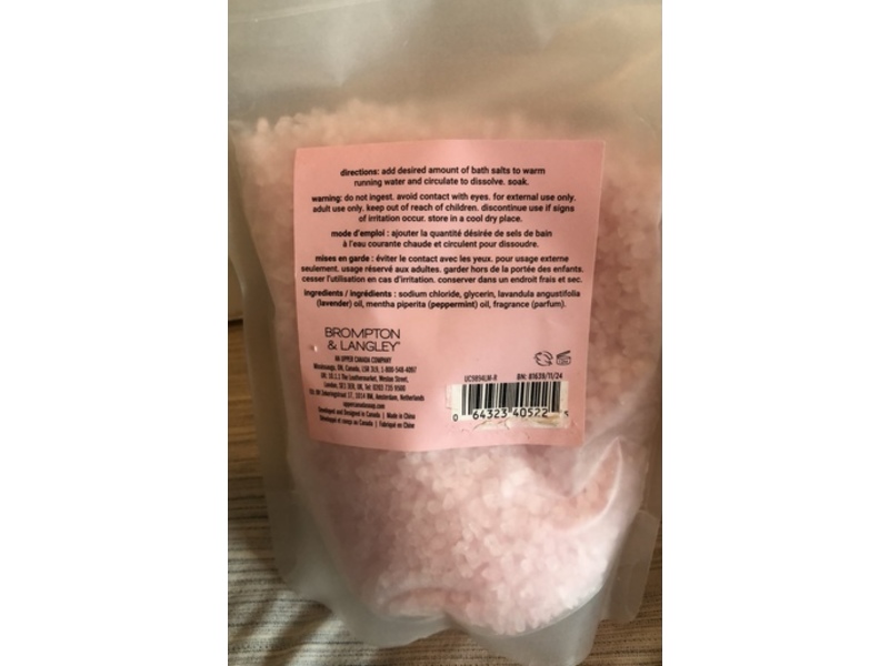 Brompton & Langley Cleanse Bath Salts, Lavender & Mint, 10.6 oz/300 g
