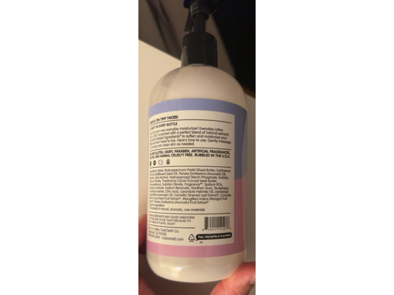 Tubby Todd Bath Co Everyday Lotion, Lavender + Rosemary, 25 of/708 g