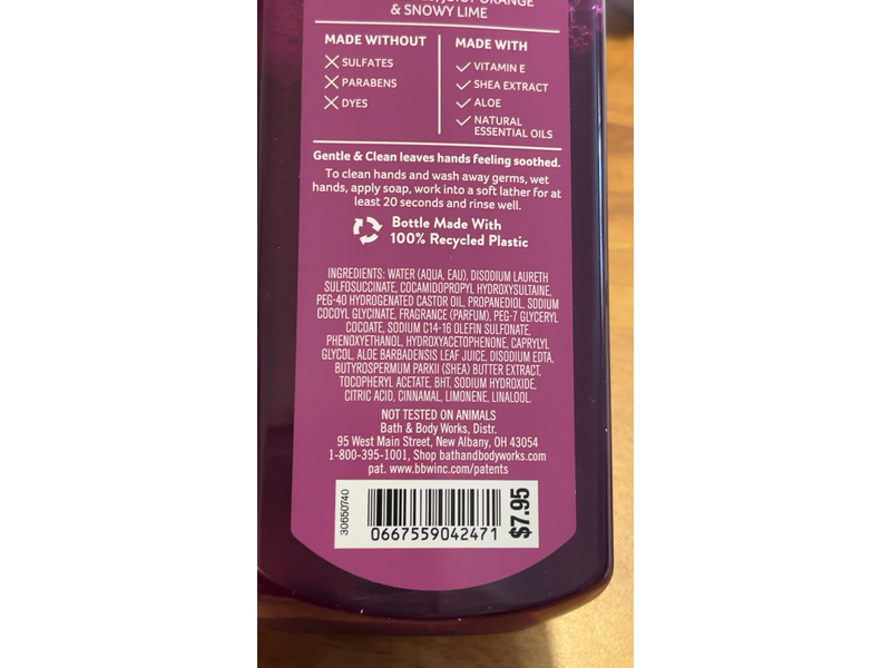 White Barn Gentle & Clean Foaming Hand Soap, Winterberry Ice, 8.75 fl oz/259 mL