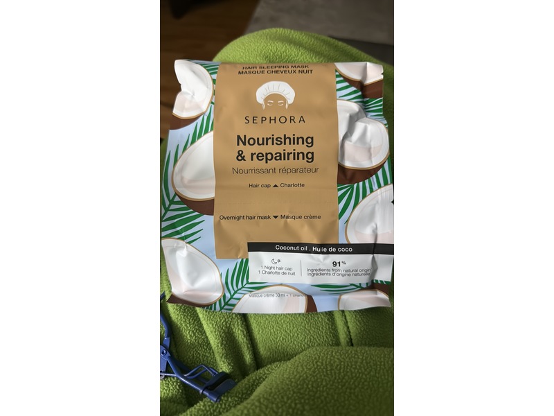 Sephora Nourishing & Repairing Overnight Hair Mask, Coconut Oil, 1 fl oz/30 mL, 1 Count