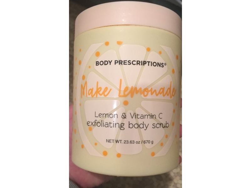 Body Prescriptions Make Lemonade Exfoliating Body Scrub, Lemon & Vitamin C, 23.63 oz/670 g