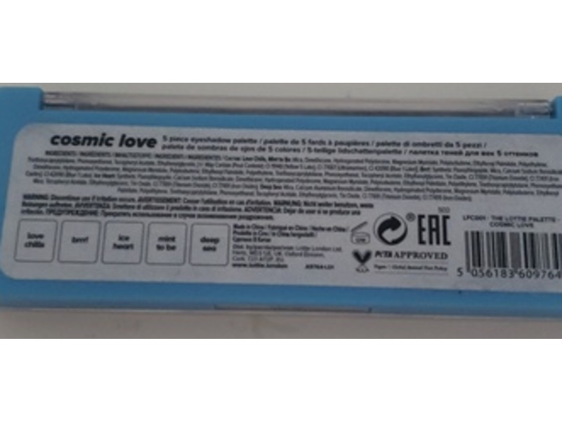 Lottie London Eyeshadow Palette, Cosmic Love, 0.21 fl oz/6 g