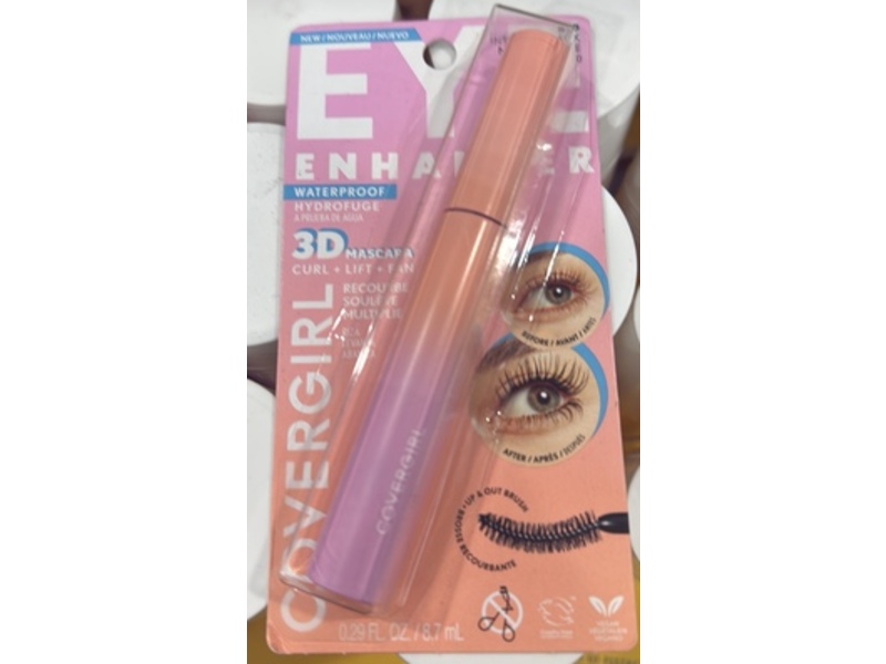 CoverGirl Eye Enhancer Waterproof 3D Mascara, 825 Intense Black, 0.29 fl oz/8.7 mL