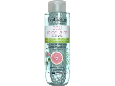 Evoluderm Purifying Micellar Water, Pink Grapefruit Extract, 16.9 fl oz/500 mL