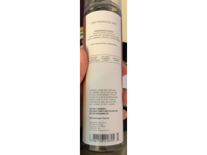 Bath And Body Works Fine Fragrance Mist, Warm Vanilla Sugar, 8 fl oz/236 mL