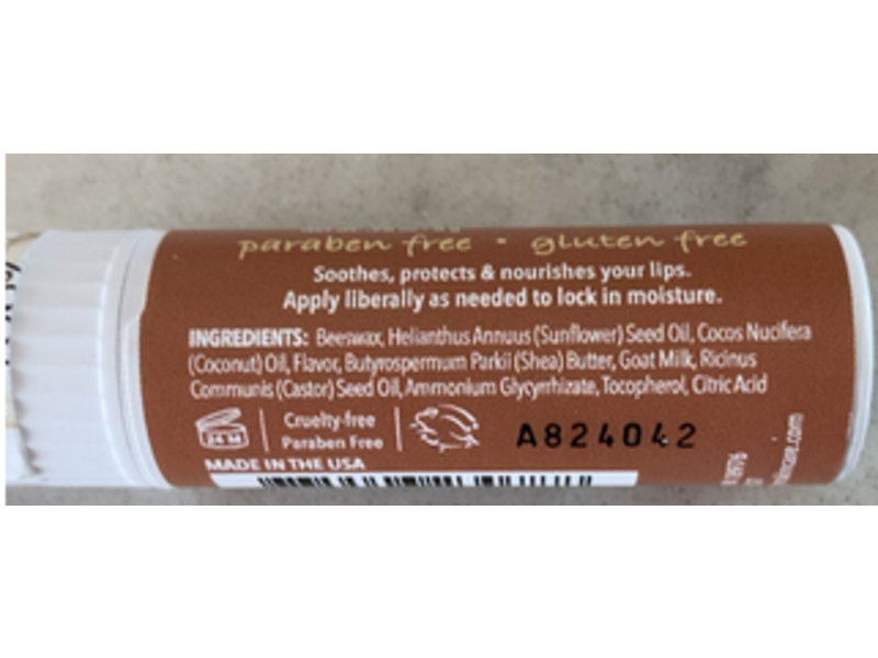 Dionis Goat Milk Skincare Lip Balm, Coconut Cream, 0.28 oz/8 g