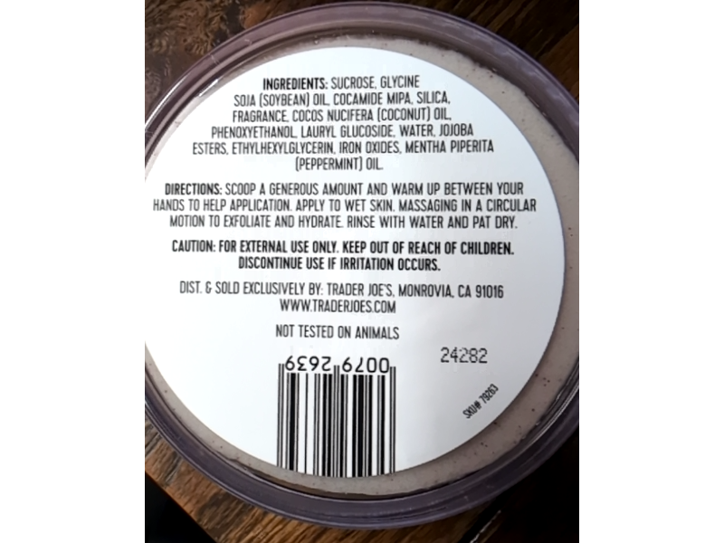 Trader Joe's Body Scrub, Candy Cane, 8 oz/227 g