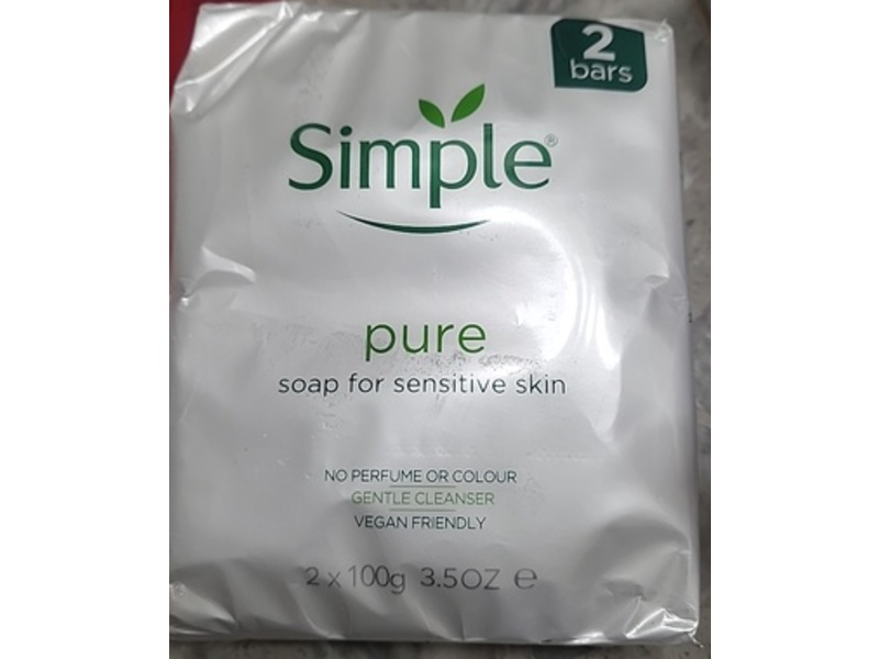 Simple Pure Soap, 3.5 oz/100 g, Pack Of 2