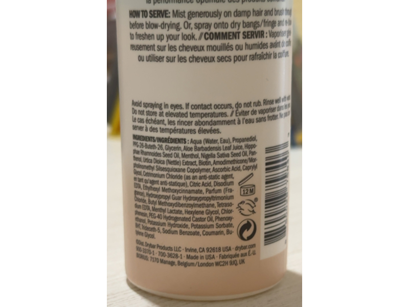 Drybar Prep Rally Prime & Prep Detangler, Coconut Colada Scent, 5 fl oz/147 mL