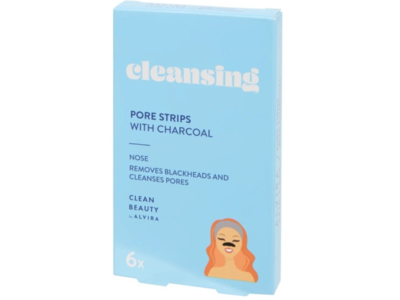 Clean Beauty By Alvira Cleansing Pore Strips, Charcoal, 6 Count