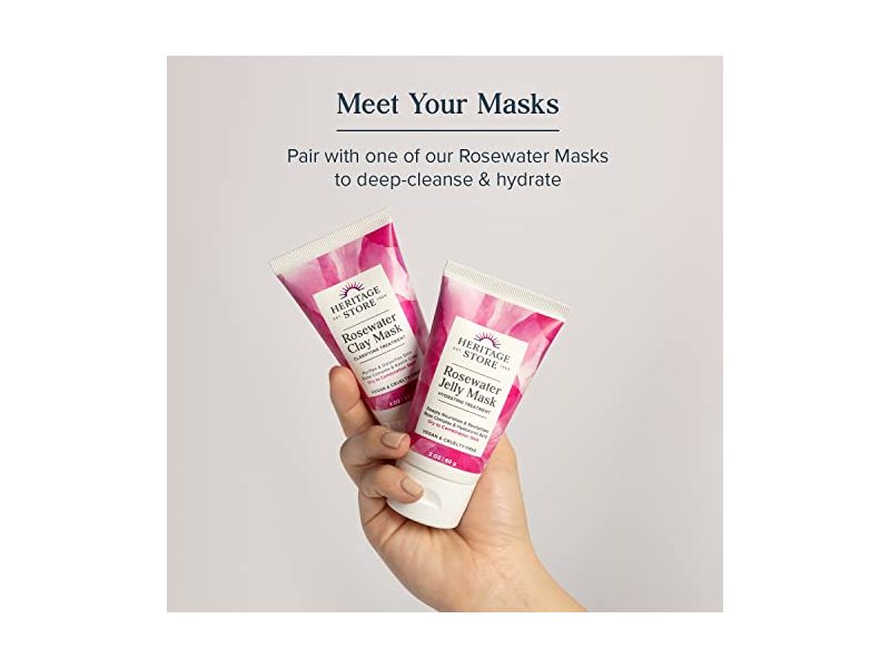 Heritage Store Hydrating Facial Splash, Rosewater & Glycerin, 4 fl oz/118 mL