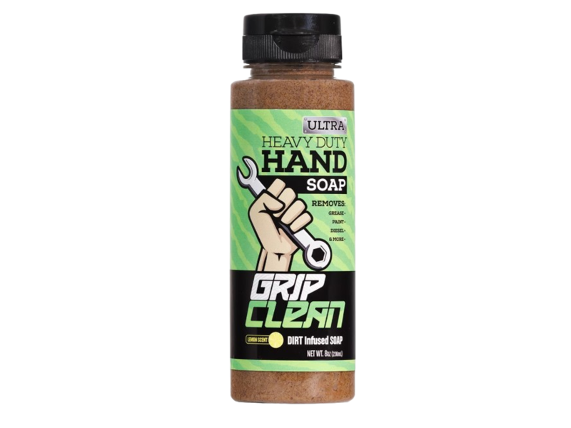 Grip Clean Heavy Duty Hand Soap, Lemon Scent, 8 oz/236 mL