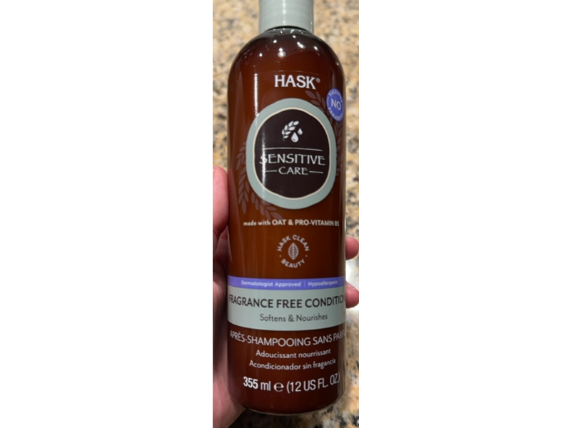 Hask Softens & Nourishes Conditioner, Sensitive Care, 12 fl oz/355 mL