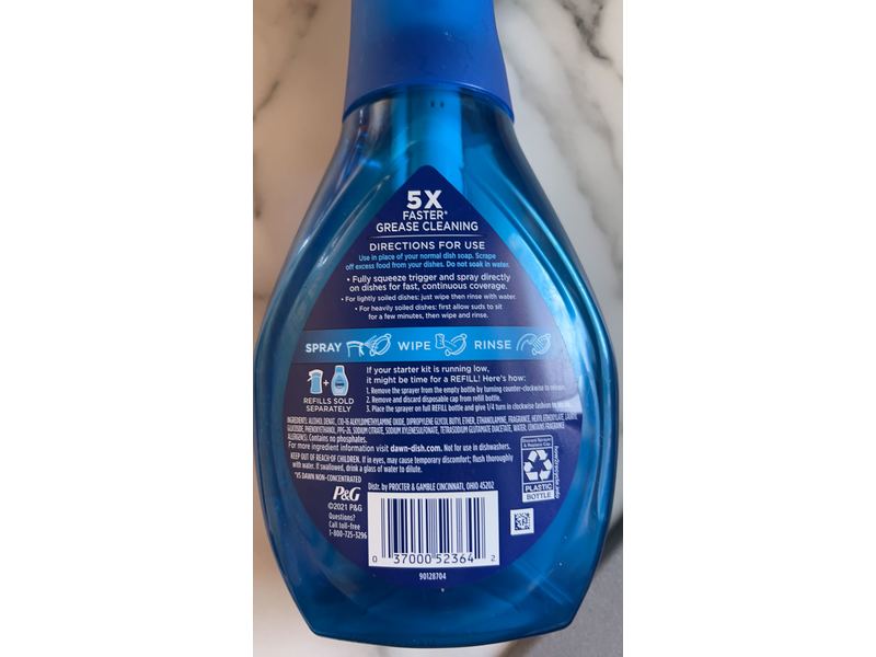 Dawn Ultra Platinum Power Wash Dish Spray, Fresh Scent, 16 fl oz/473 mL