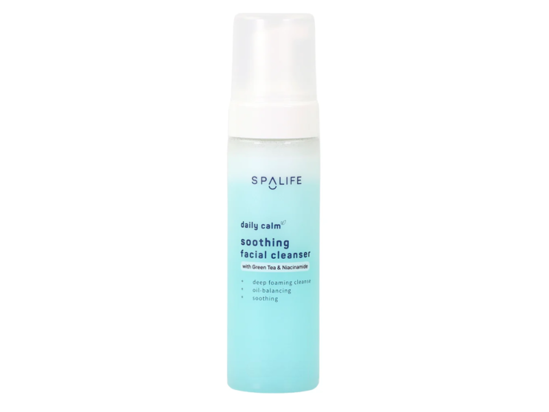 SpaLife Daly Calm Soothing Facial Cleanser, Green Tea & Niacinamide, 6.42 fl oz/190 mL