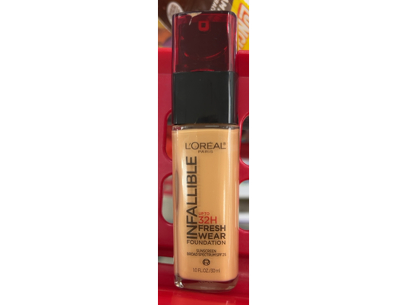 L'Oreal Paris Infallible Fresh Wear Sunscreen Foundation, 490 Golden Amber, 1.0 fl oz/30 mL