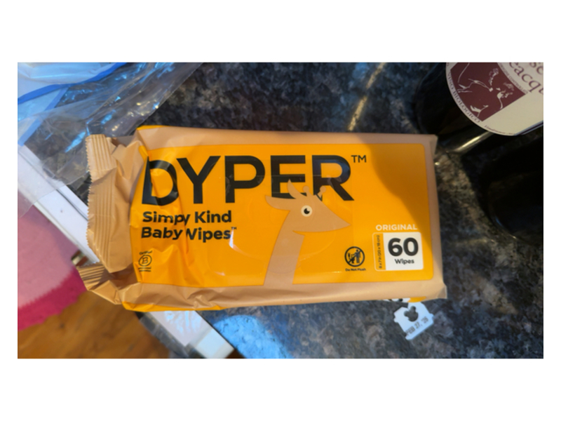 DYPER Simply Kind Baby Wipes, 60 Wipes