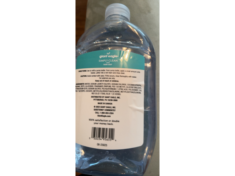 Giant Eagle Simply Clean Liquid Hand Soap, 50 fl oz/1.48 L