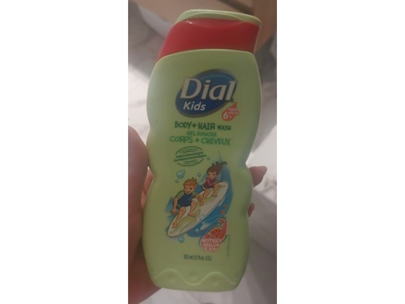Dial Kids Body & Hair Wash, Watery Melon, 12 fl oz/355 mL