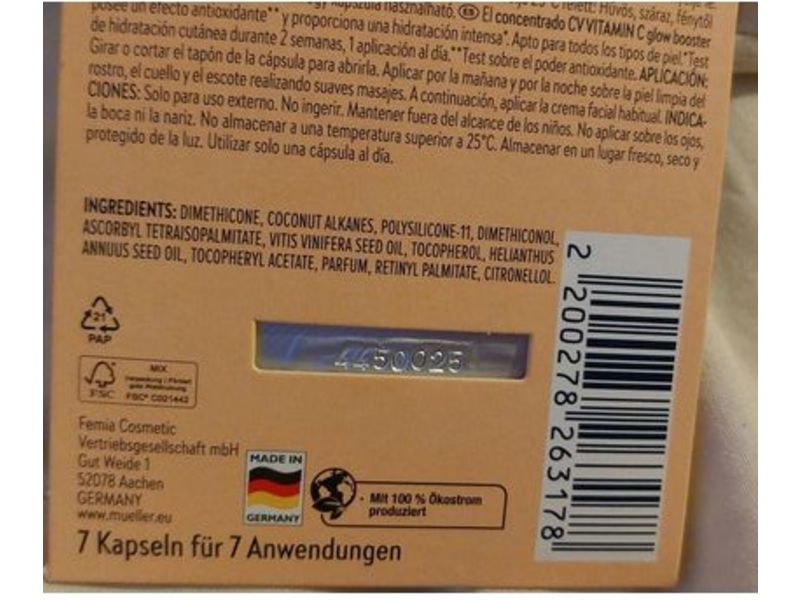 Cadea Vera Vitamin C Glow Booster, Konzentrat, 7 Count