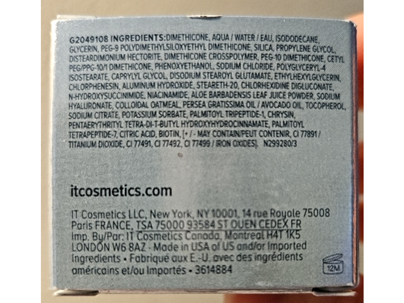 It Cosmetics Bye Bye Redness Neutralizing Correcting Cream, Transforming Neutral Beige, 0.37 fl oz/11 mL