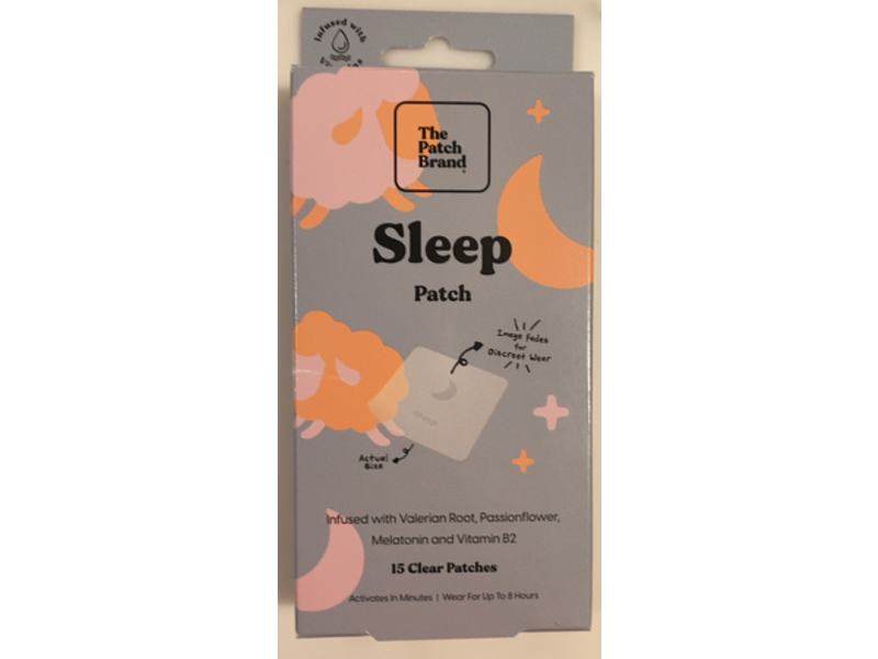 The Patch Brand Sleep Patch, Melatonin & Vitamin B2, 15 Count