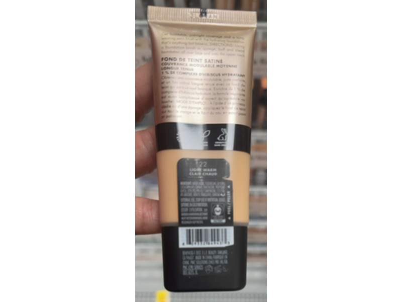 e.l.f. Soft Glam Satin Foundation, 22 Light Warm, 1 fl oz/30 mL