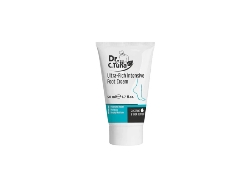 Dr.C.Tuna Ultra Rich Intensive Foot Cream, Glycerin & Shea Butter, 1.7 fl oz/50 mL