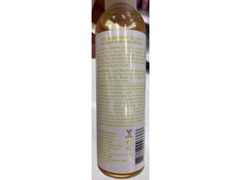 Design Essentials Scalp & Skin Vitamin Drops, Vitamin E, 4 fl oz/118 mL