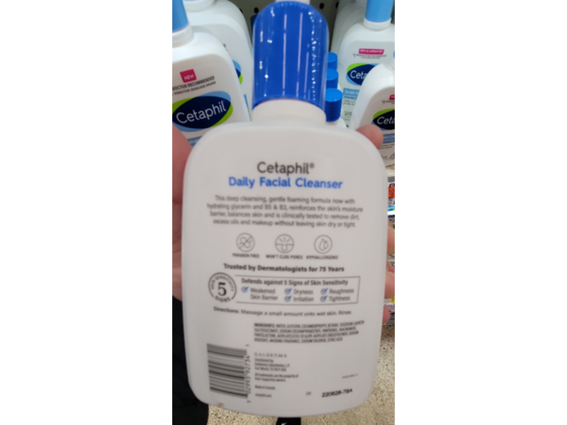 Cetaphil Daily Facial Cleanser Combination To Oily, Sensitive Skin, 16 fl oz/473 mL, Pack Of 2