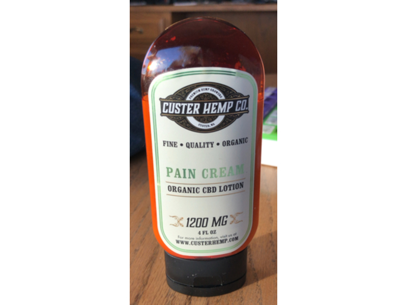 Custer Hemp Co Organic CBD Lotion Pain Cream, 4 fl oz
