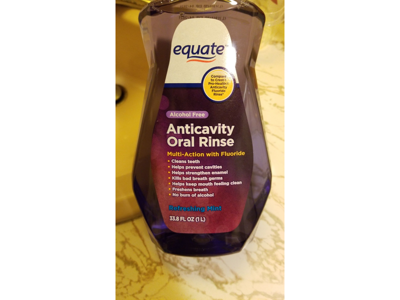 Equate Anticavity Oral Rinse, Refreshing Mint, 33.8 fl oz/1 L