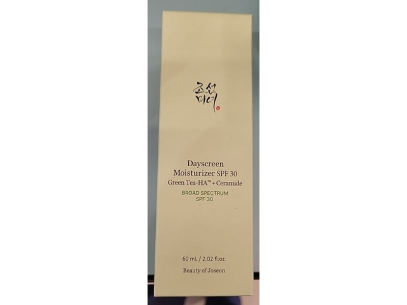 Beauty Of Joseon Dayscreen Moisturizer, SPF 30, Green Tea-HA + Ceramides, 2.02 fl oz/60 mL