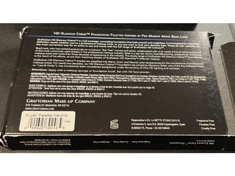 Graftobian HD Glamour Creme Foundation Super Palette, Neutral, 1.78 oz/50 g